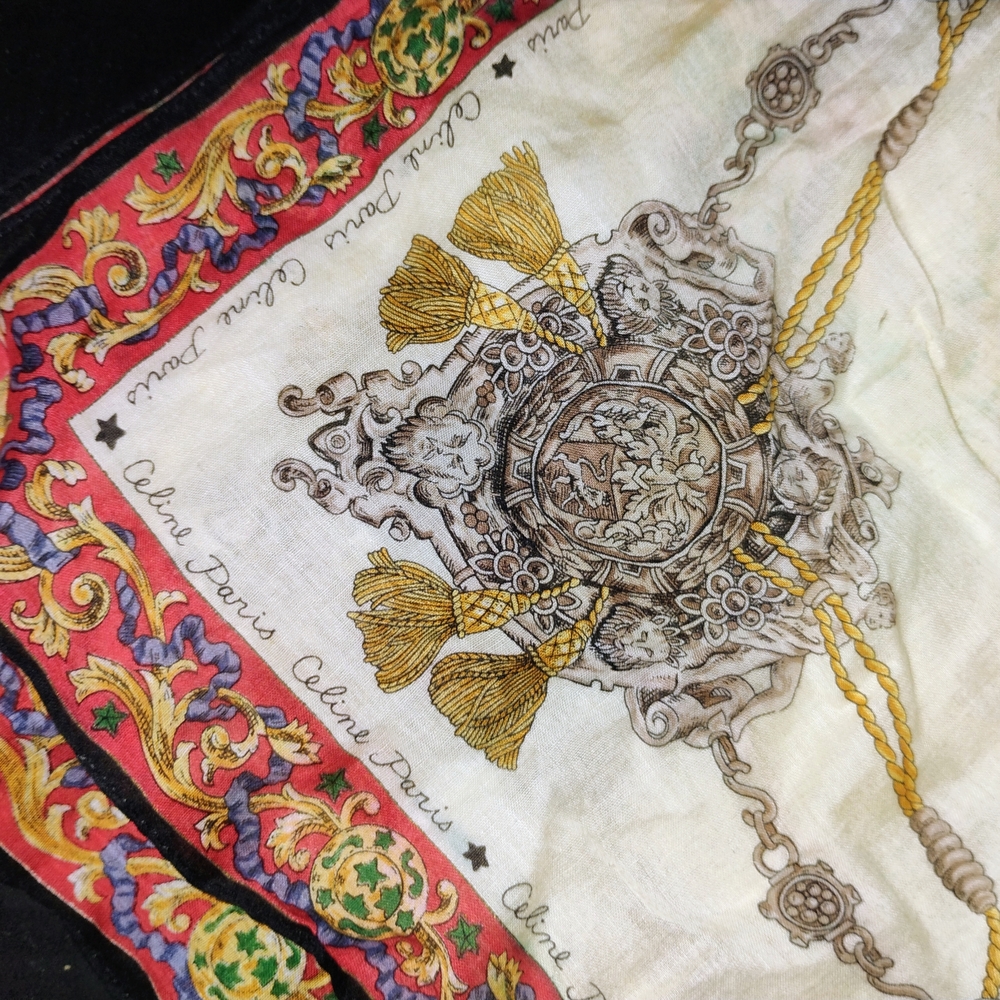 Celine Multicolor Scarf with Intricate Design